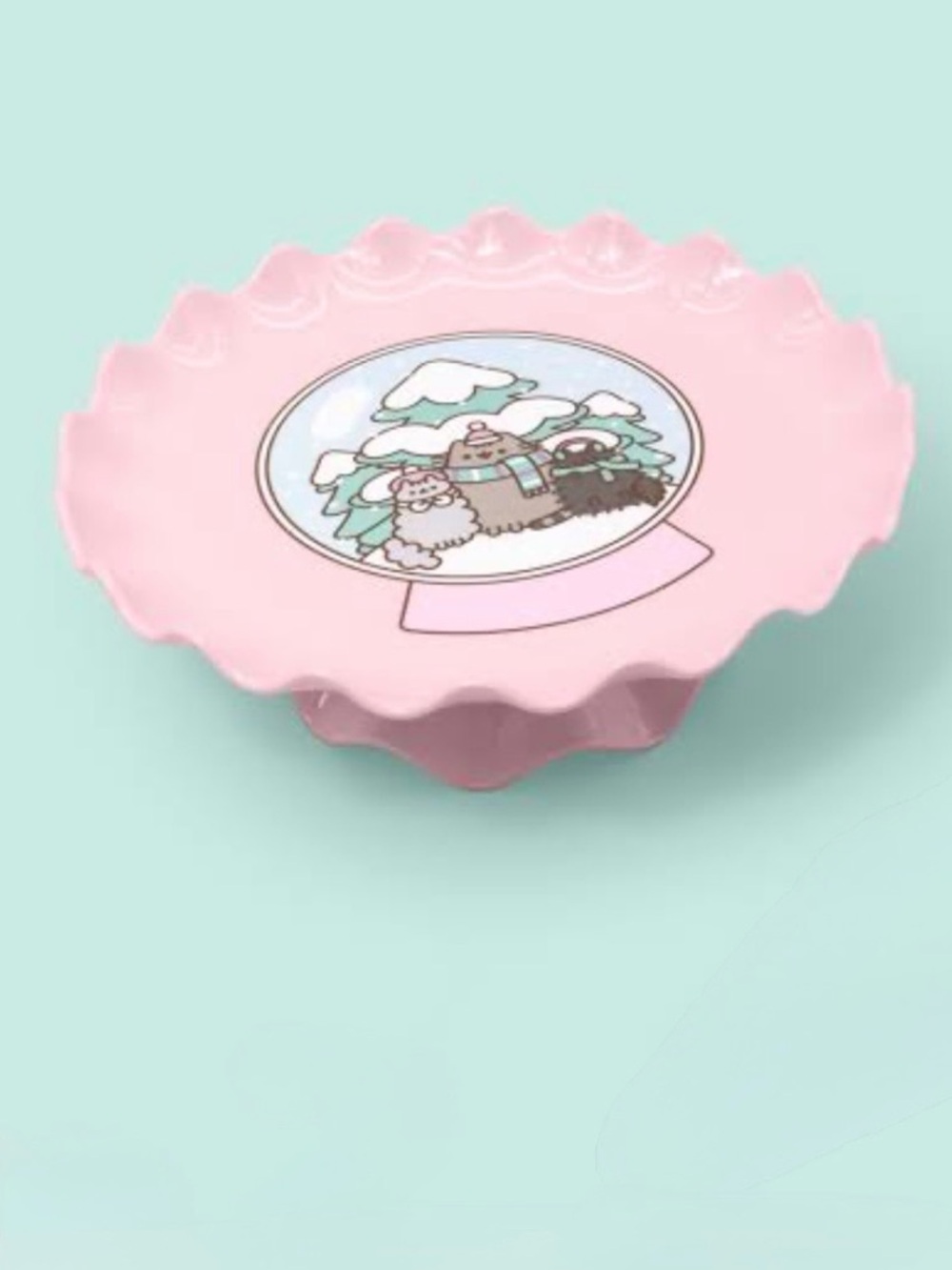 Pusheen Pink Scalloped Cake Stand Tray